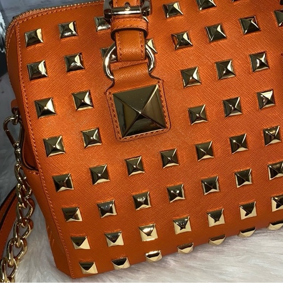 Michael Kors PYRAMID STUDDED GRAYSON Satchel - Picture 7 of 10